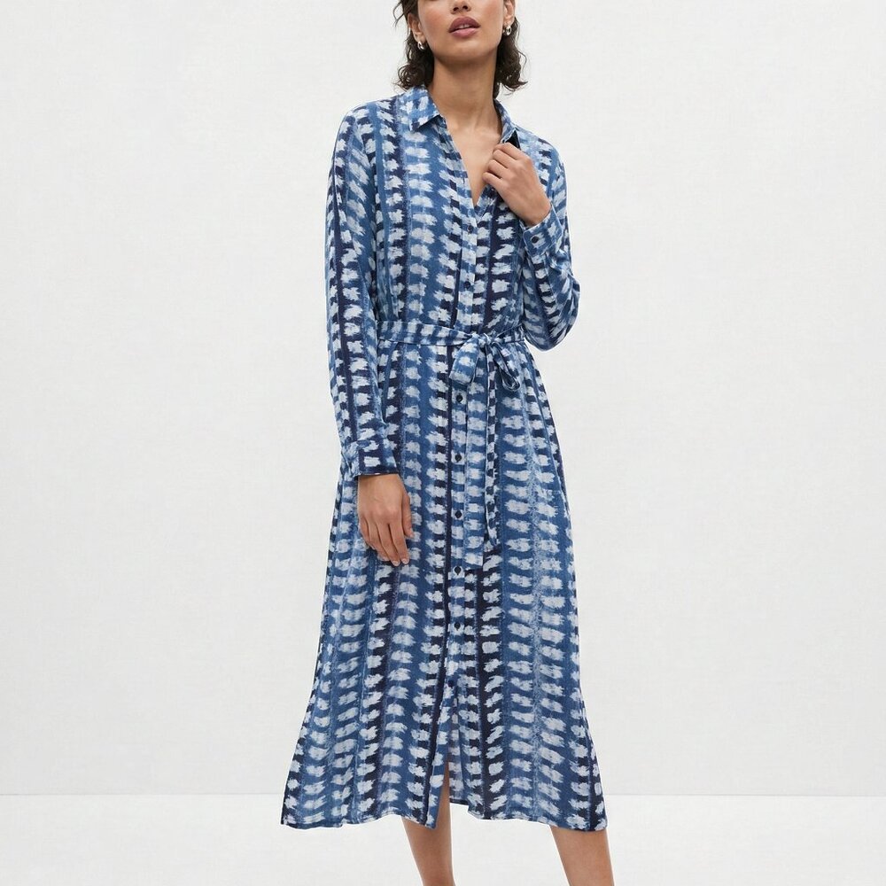 Time and Tru Shirt Dress Grunge Belted Maxi Casual Boho Indie 2XL - Picture 12 of 12